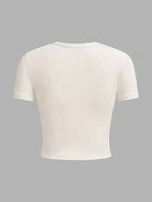SHEIN EZwear 女士休闲简约T恤，多件装 - 彩色 - 查看 6