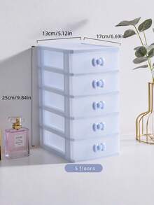 1pc Blue Jewelry Storage Box, Multi-Layer Makeup Organizer,Multi-Tier Valentine Day Sun Travel Cool Back To School - Pink - View 1