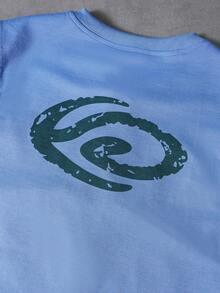 Manfinity Hypemode 男士几何印花拉链门襟休闲圆领背心，情人节、春夏、送男友礼物、狂欢节、复古、街头风、派对、圣帕特里克节、外出、男士圆领背心 - 藍色 - 查看 7