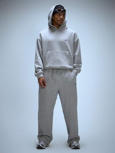 Musero Wide Leg Baggy Style Fleece Sweat Pant Trouser Elasticated Drawstring Waistband Jogger Autumn Winter Essentials Gymwear Athletic Gym