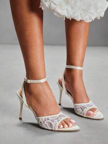 CUCCOO SZL Giày sandal đế mỏng màu trơn đơn giản dành cho nữ - trắng - Xem 4
