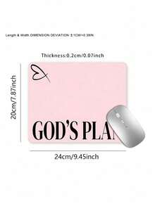 1PC Large Mouse Pad 35.4x15.7 Inch Non Slip Rubber Base Stitched Edge Desk Mat Pink Design Office Gaming Desk Accessories For Women Friends Home Office Back To School Gift - Word - View 10