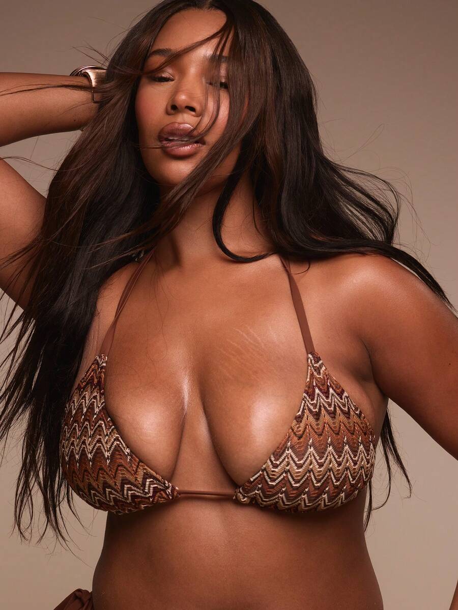 MUSERA 大码条纹三角比基尼上衣（仅上衣）春夏复活节海滩度假优雅旅行泳装沙滩装 Terra Sol - 彩色 - 查看 1