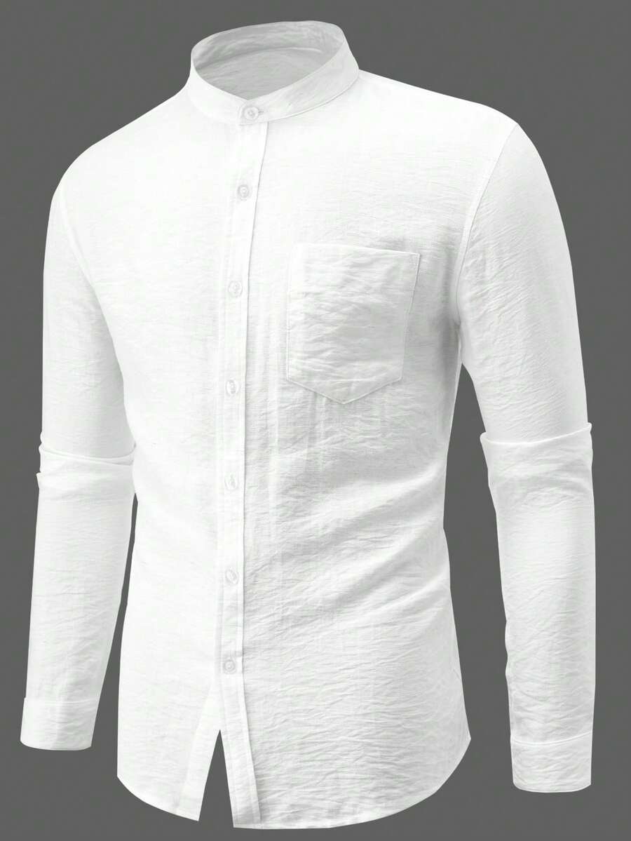 Manfinity Bizformal 男士衬衫 - 白色 - 查看 1