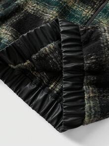 ROMWE MEN Prep Men's Casual Plaid Woolen Shacket - Multicolor - View 6