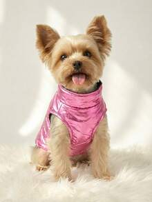 PETSIN Wear Splash Proof Vest And Give Your Beloved Pet A Warm 'little Padded Coat'. Keep The Cold At Bay And Keep Warm. Available In Multiple Colors - bright pink. - View 4