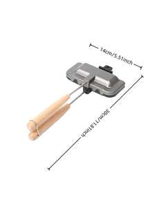 1 件装三明治烤盘，热狗烤面包机，双面三明治机，双面煎锅，奶酪烤盘，不粘三明治机，带翻盖，适合制作早餐煎饼、吐司、煎蛋卷 - 彩色 - 查看 3