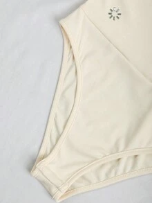 GlowEve Elegant Rhinestone Embellished Sleeveless Bodysuit, Summer - Apricot - View 5