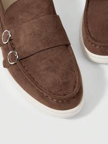 Sleekvia 25th Anniversary Women Loafers Shoes Slip-On Comfortable Soft Bottom Casual Shoes Valentine's Day - Brown - View 8