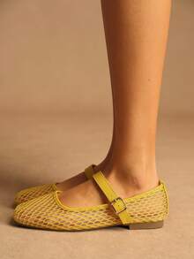 Rosivie شبشب نسائي - أصفر - مشاهدة 3