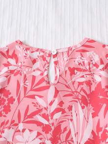 Tween Girls' V-Neck Floral Print Casual Loose Vacation Dress, Long Sleeve - Multicolor - View 10