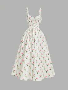 SHEIN MOD Váy maxi họa tiết hoa tulip vàng theo phong cách Victoria – Váy cổ điển lãng mạn mơ mộng, váy dự tiệc, váy dạ hội; Được chế tác tinh xảo, hoàn hảo cho kỳ nghỉ, hẹn hò, dã ngoại, tiệc tùng, dạ hội, lễ hội và sinh nhật; Lãng mạn và dễ thương - Nhiều màu - Xem 6