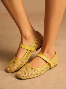 Rosivie شبشب نسائي - أصفر - مشاهدة 1