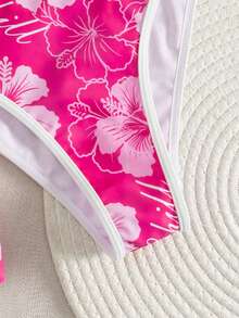 Bellisia Bộ đồ 3 món dành cho nữ mùa xuân/hè, phong cách lễ hội âm nhạc biển, họa tiết hoa phối màu, kiểu áo choàng buộc dây, xếp ly. - Nhiều màu - Xem 5