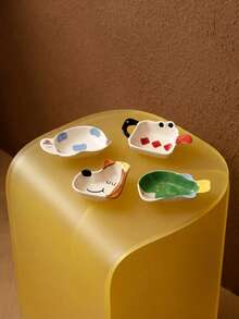 Joivida 1个卡通动物首饰托盘，可爱小巧精致。可用作道具、首饰收纳、装饰品，适合生日装饰、厨房摆设。也适合作为情人节、新年礼物。 - 彩色 - 查看 3