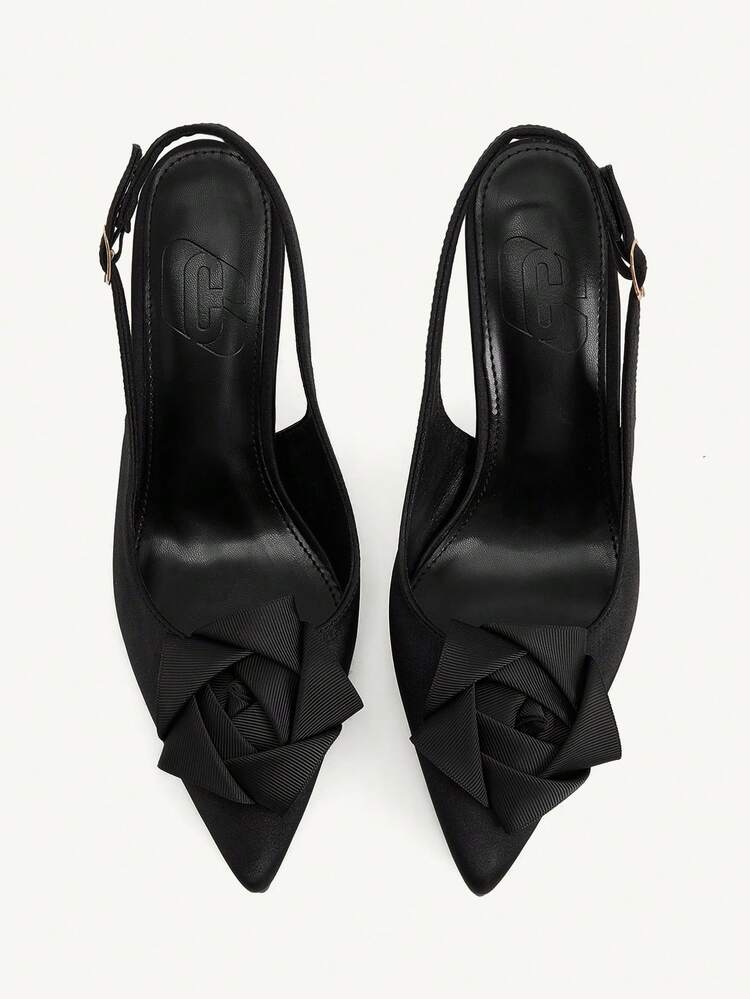 CUCCOO CHICEST Women's Pointed Toe Buckle Design Fashionable High Heels, Versatile For Daily Wear Summer Shoes Wedding Shoes Bride Shoes