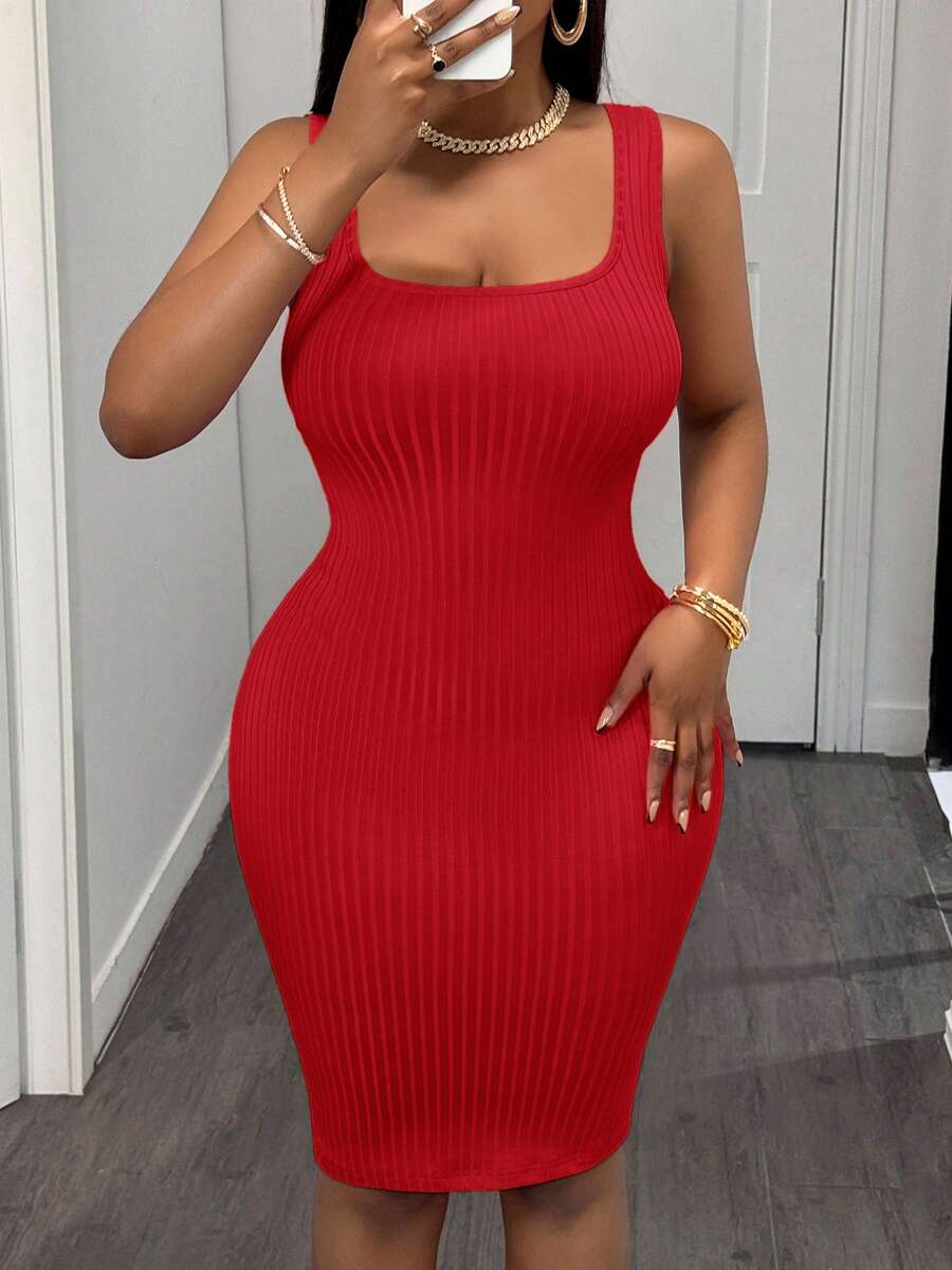 Slaydiva Women's Sleeveless Bodycon Solid Color Mini Dress, Summer Fashion ,Summer Dress