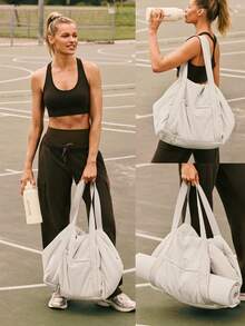 GLOWMODE 26L Maxi Zen Moves Water-Resistant Yoga Mat Storage Pocket Tote Bag Yoga Studio Gym Daily Casual Wear - White - View 8