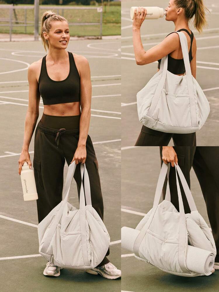 26L Maxi Zen Moves Water-Resistant Yoga Mat Storage Pocket Tote Bag Yoga Studio Gym Daily Casual Wear