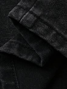 DAZY 女士休闲水洗口袋夹克和牛仔裤套装，秋季 - 深色水洗藍 - 查看 8