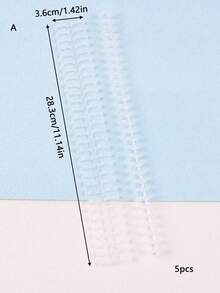 5/10 件可拆卸 30 孔塑料活页夹环，弹簧螺旋环，适用于 A4 纸笔记本文具办公用品 - 采用 PP 材料制成，返校，学校用品