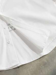 SWAVVY 男士休闲花瓶标语印花衬衫，夏季男士T恤，花卉印花T恤，男士白色图案衬衫，男士休闲衬衫 - 白色 - 查看 6