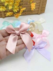 20/50Pcs Colourful Satin Ribbon Bows Cute Ribbon Bow For DIY Craft Decoration Headwear Fashion Clothing Accessories Wedding Birthday Party Decorations - Multicolor - View 6