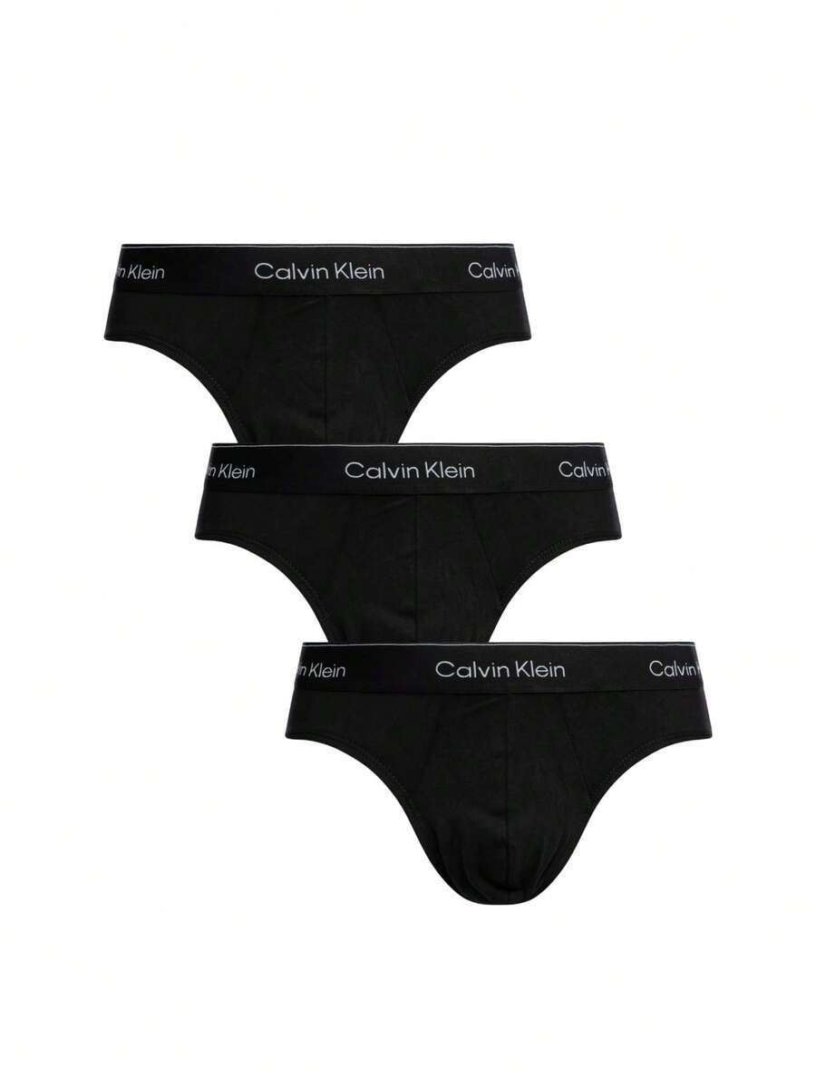 Calvin Klein 3 Pack Men's Briefs - Black - View 1