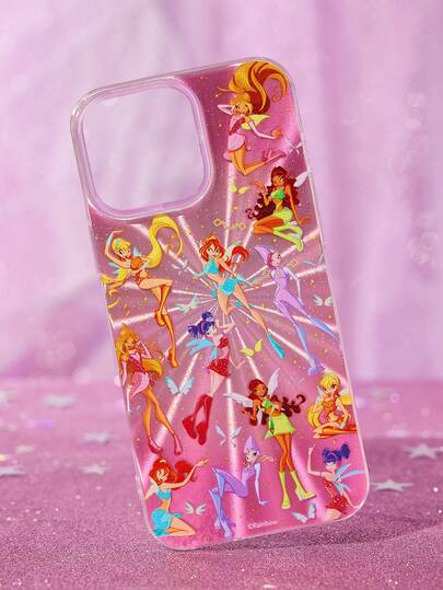 The Winx X SHEIN Cartoon Magic Girl Mobile Phone Case, Suitable For IPhone 11 - 17 Pro Max