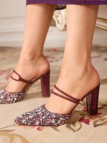 CUCCOO TILAWA Women Pumps Valentine's Day - Burgundy 1 - View 5
