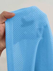 StreetHx Áo thun ngắn tay nữ phong cách đường phố, in chữ phối màu, thích hợp cho mùa xuân/hè. - Màu xanh lam - Xem 7