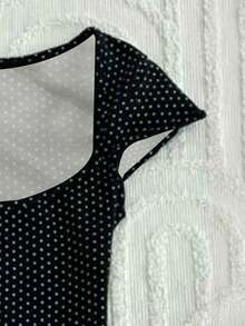 Glimmora Áo thun nữ tay ngắn in chấm bi, kiểu dáng thường ngày, đa năng. - Nhiều màu - Xem 3