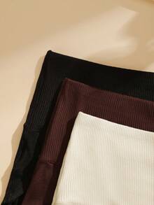 NudeFit 3-Pack Comfortable Ribbed Waistband Mid-Rise Briefs, Minimalist Design - Multicolor - View 5