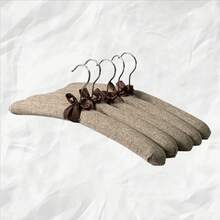 Cirelle Bộ 5 móc treo quần áo chống trượt bọc vải lụa – Lõi xốp liền mạch, nhẹ nhàng với quần áo, tiết kiệm không gian cho áo len & áo khoác, giúp sắp xếp đồ đạc trong phòng ngủ và tủ quần áo. - Nhiều màu - Xem 12