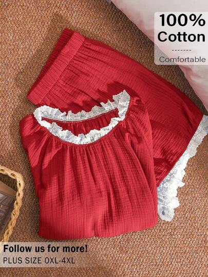 CosyJoli Plus Size Women's 2 Piece Red Set, Casual Ladies Outfit, Cute Suit, Loungewear 2 Piece Set, Valentine's Day Outfit, Date Night Short Sleeve Suit Red Summer Top Set Red Top Set Spring Top Set For Women Valentine's Day Cute Top For Women