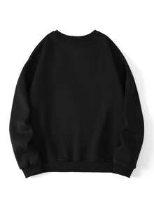 INAWLY 女式休闲纯色圆领落肩宽松运动衫，秋季