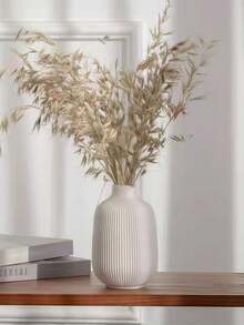 1pc White Ceramic Vases , Home Decor Large Vases Modern Simple Stereo Grain Table Decoration Vases For Bedroom, Living Room, Office Table Home Gift Women Room Decor Flower Vase Glass Vase - Multicolor - View 8