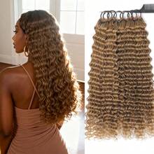 Boho Braids Human Crochet Hair In 100% Remy Human Hair Feather Line Crochet Hair Braids Salon Silky Seamless Invisible Natural Black Color For Thin Hair Woman Micro Pre Looped Crochet Human Hair Deep Wave Extensions