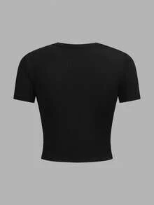SHEIN EZwear 女士休闲简约T恤，多件装 - 彩色 - 查看 12