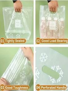 00 50 10 雪花雏菊印花礼品袋，适用于母亲节、婚礼、生日、毕业派对，可重复使用包装，必备用品 - 彩色 - 查看 7