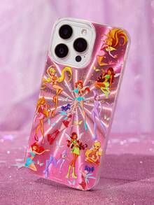 The Winx X SHEIN Cartoon Magic Girl Mobile Phone Case, Suitable For IPhone 11 - 17 Pro Max - Multicolor - View 6