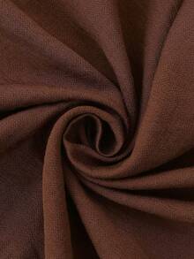 Lacomfia Áo kiểu dáng ôm sát tay dài, cổ bướm, thêu tinh tế, cỡ lớn, thích hợp cho mùa xuân và mùa thu. - màu nâu - Xem 4