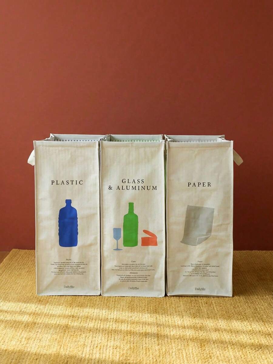 Joivida 1个垃圾分类垃圾袋 | 可折叠PP材质收纳袋 – 可重复使用防水，适用于厨房、家庭、酒店及物业管理 | 垃圾分类整理袋，是返校季的理想之选 - 彩色 - 查看 1