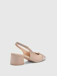 CUCCOO BIZCHIC Women's Classic Low Heel Slip-On Flats, Black For Christmas Valentine's Day Spring Shoes - Apricot - View 9