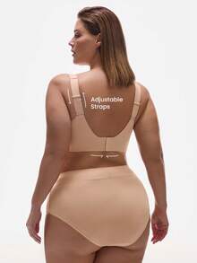 LUVLETTE 大码文胸和无钢圈文胸 - 杏色 - 查看 2