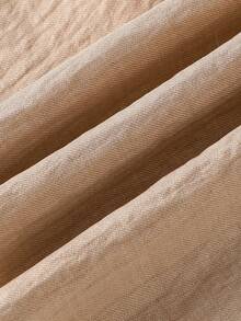 Casuvi Kids Girls Casual Loose Straight Leg Pants, Elegant Commuter Style, Smooth Fabric, Suitable For Spring And Autumn - Khaki - View 5