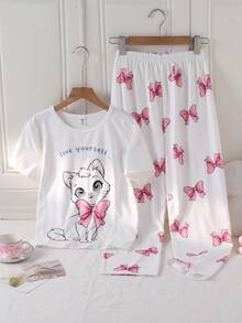 少女睡衣 - 白色 - 查看 1