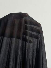 Soleia 女士优雅金属装饰鱼尾裙摆连衣裙，夏季 - 黑色 - 查看 7