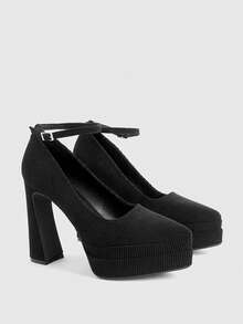 CUCCOO LuxiPop Women's High-Heeled Single Shoe Water Table - Black 2 - View 3