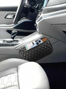 1 件装时尚黑色绗缝 PU 皮革汽车座椅收纳袋，方便收纳手机、钥匙、硬币和小物件 - 优雅的菱形图案设计，完美适配大多数汽车内饰，是假日旅行、公路旅行和日常通勤的理想之选，提升您爱车的收纳性和美观度，也是情人节的完美礼物。 - 彩色 - 查看 5